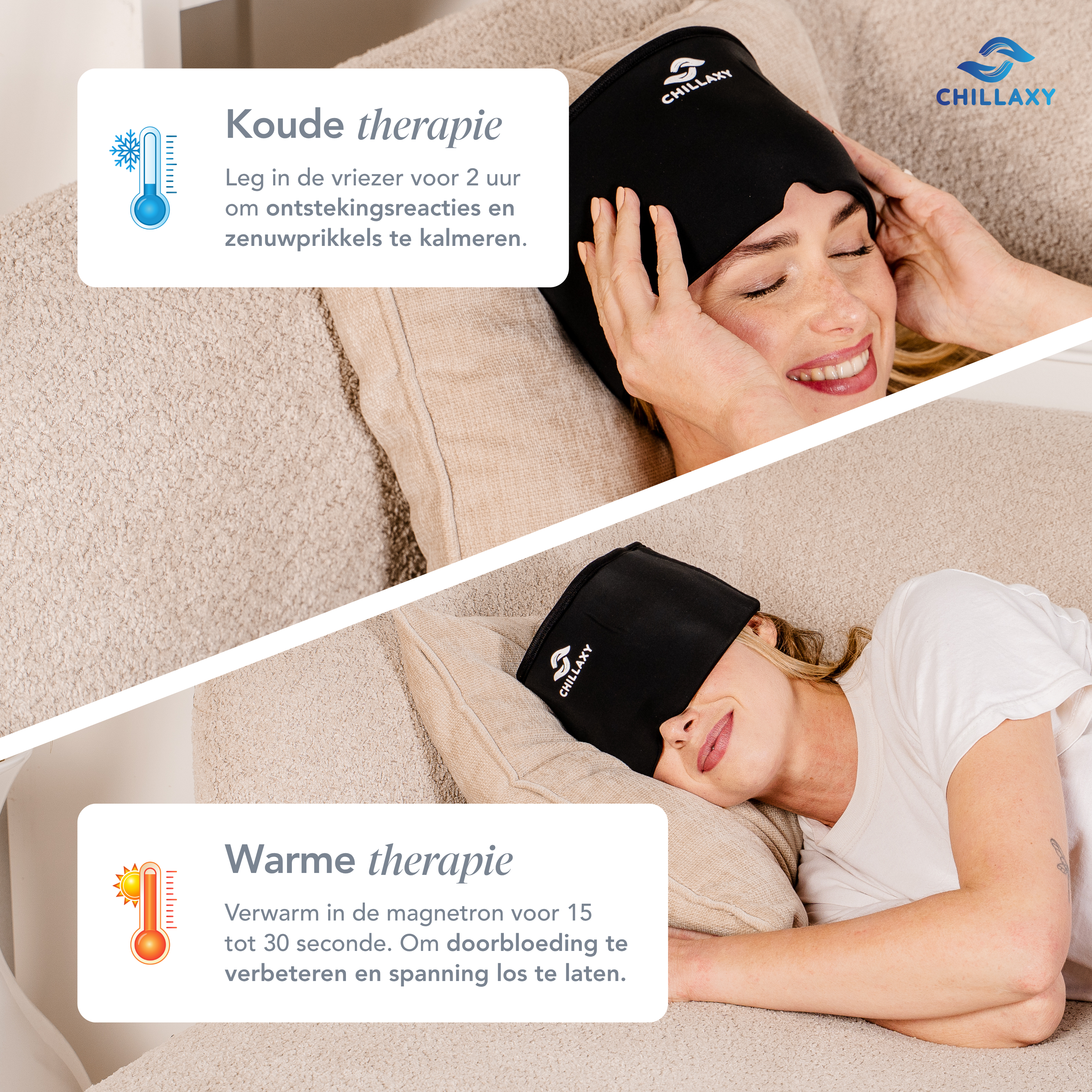 Migraine muts - Nieuwste model, Verstelbaar