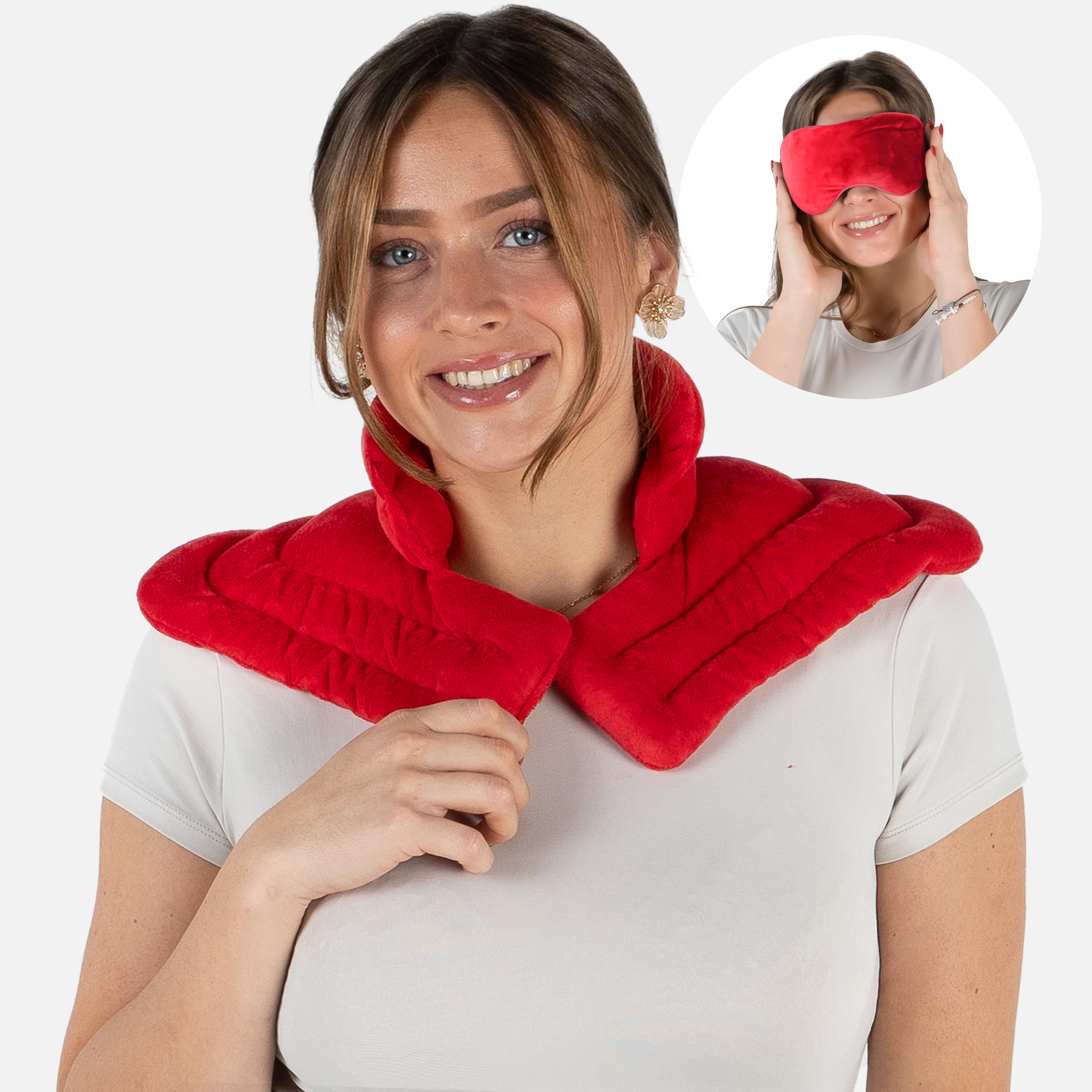Nek & Schouder Warmtekussen + Gratis oogmasker