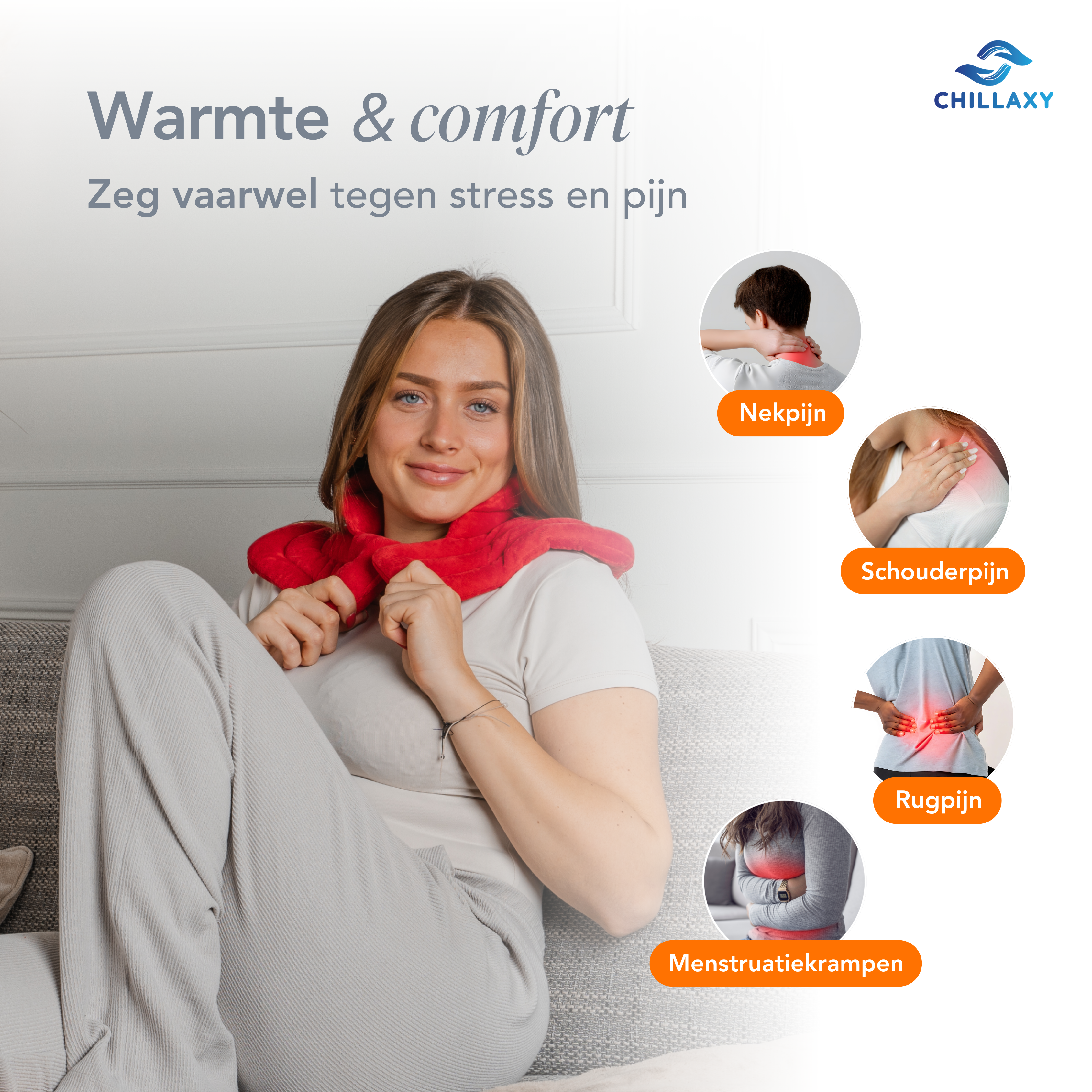 Nek & Schouder Warmtekussen + Gratis oogmasker
