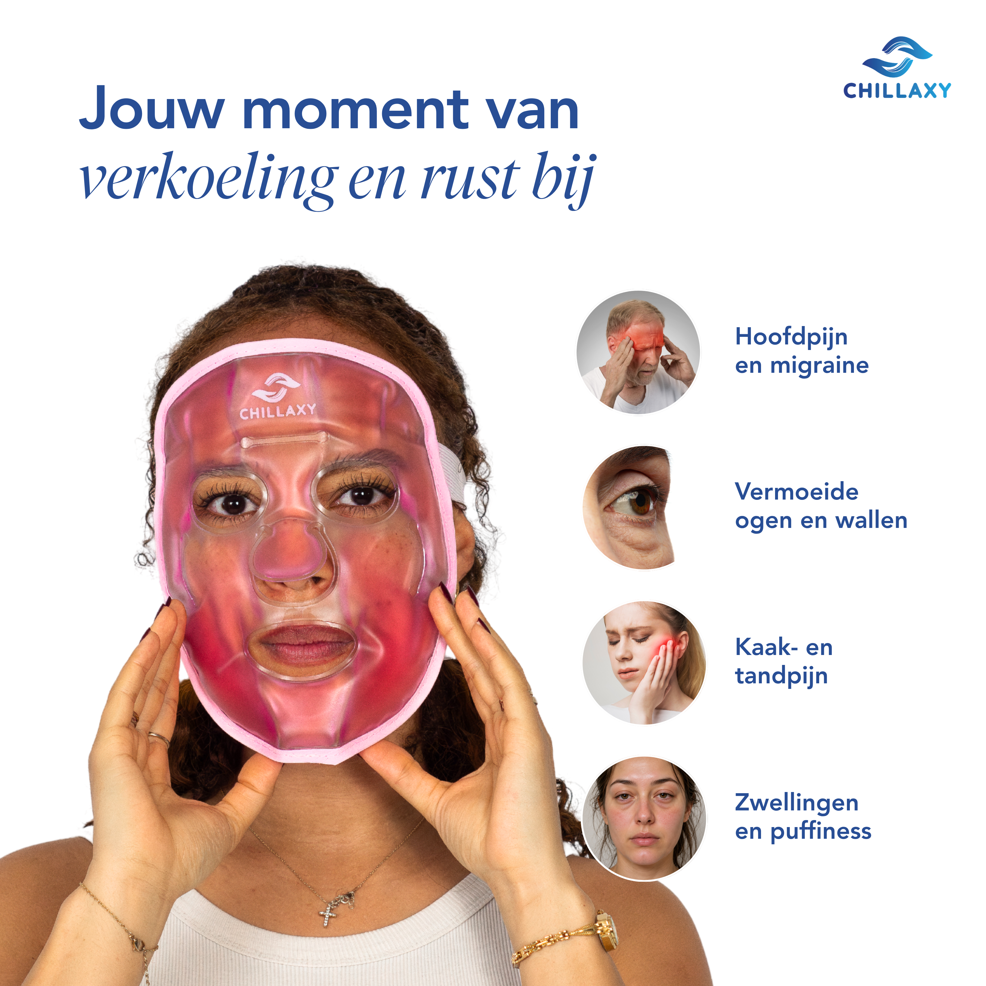 Koelmasker Gezicht - Herbruikbaar - Migraine en Huidverzorging