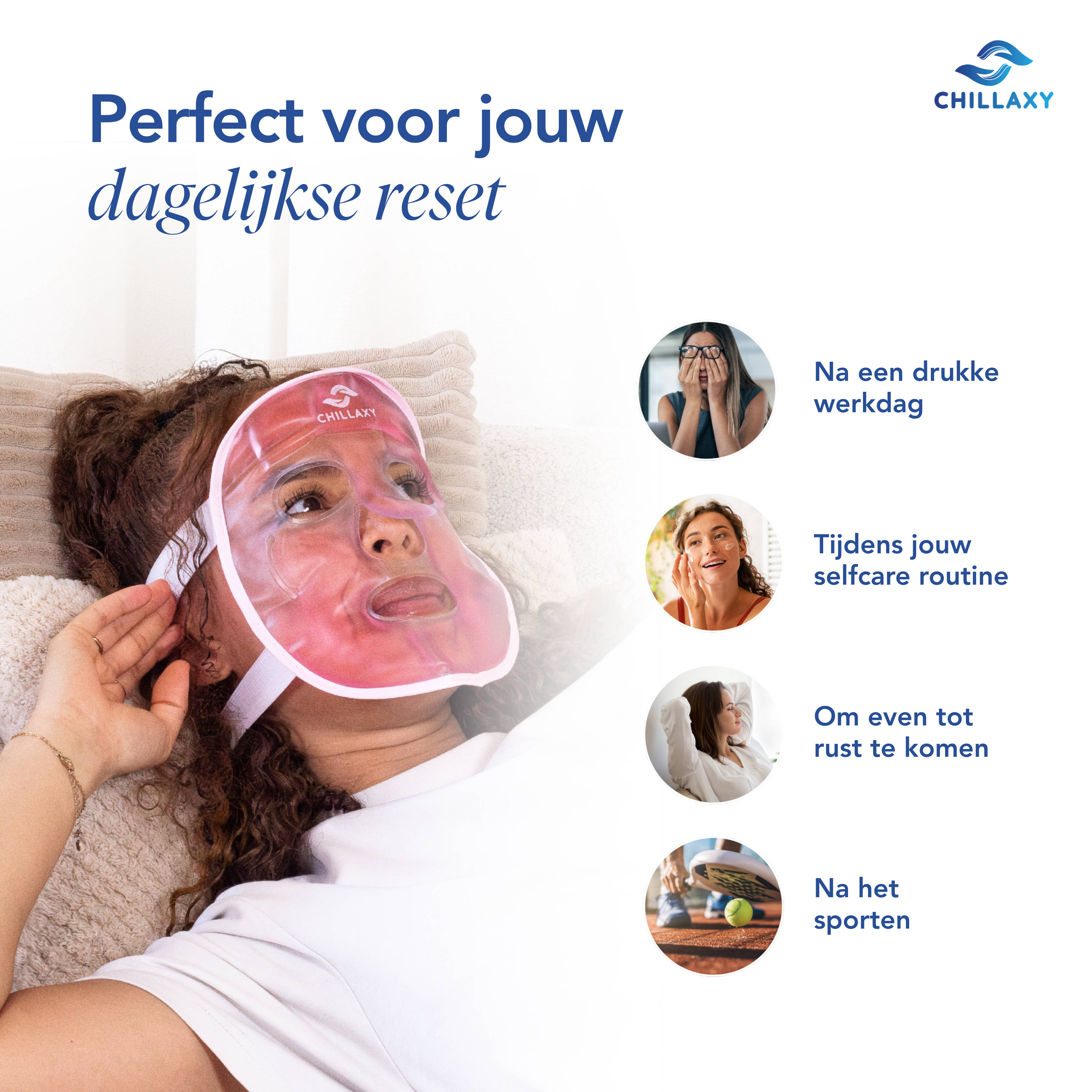 Koelmasker Gezicht - Herbruikbaar - Migraine en Huidverzorging