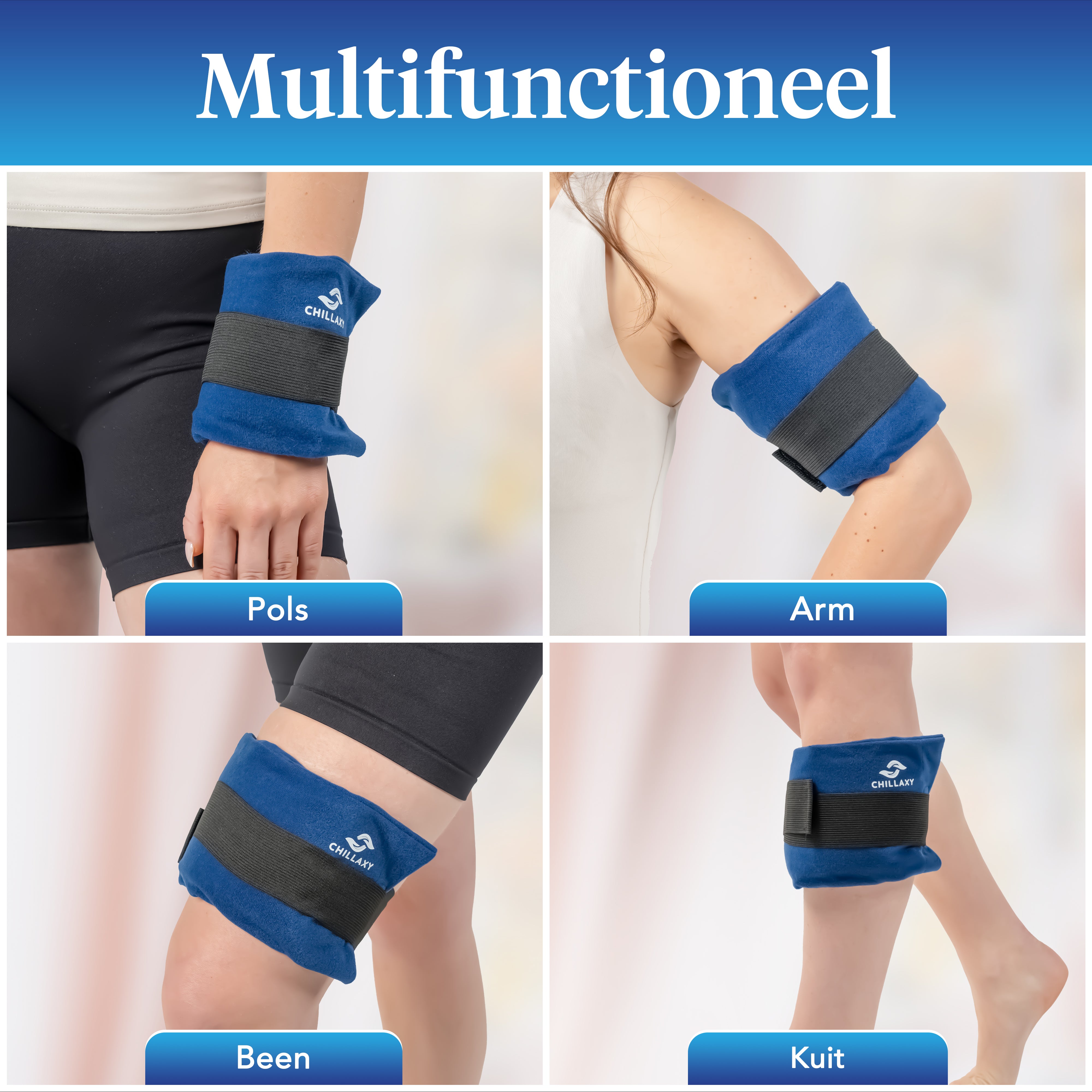 Icepack Set - 2 Gelpacks - Pouch with elastic strap