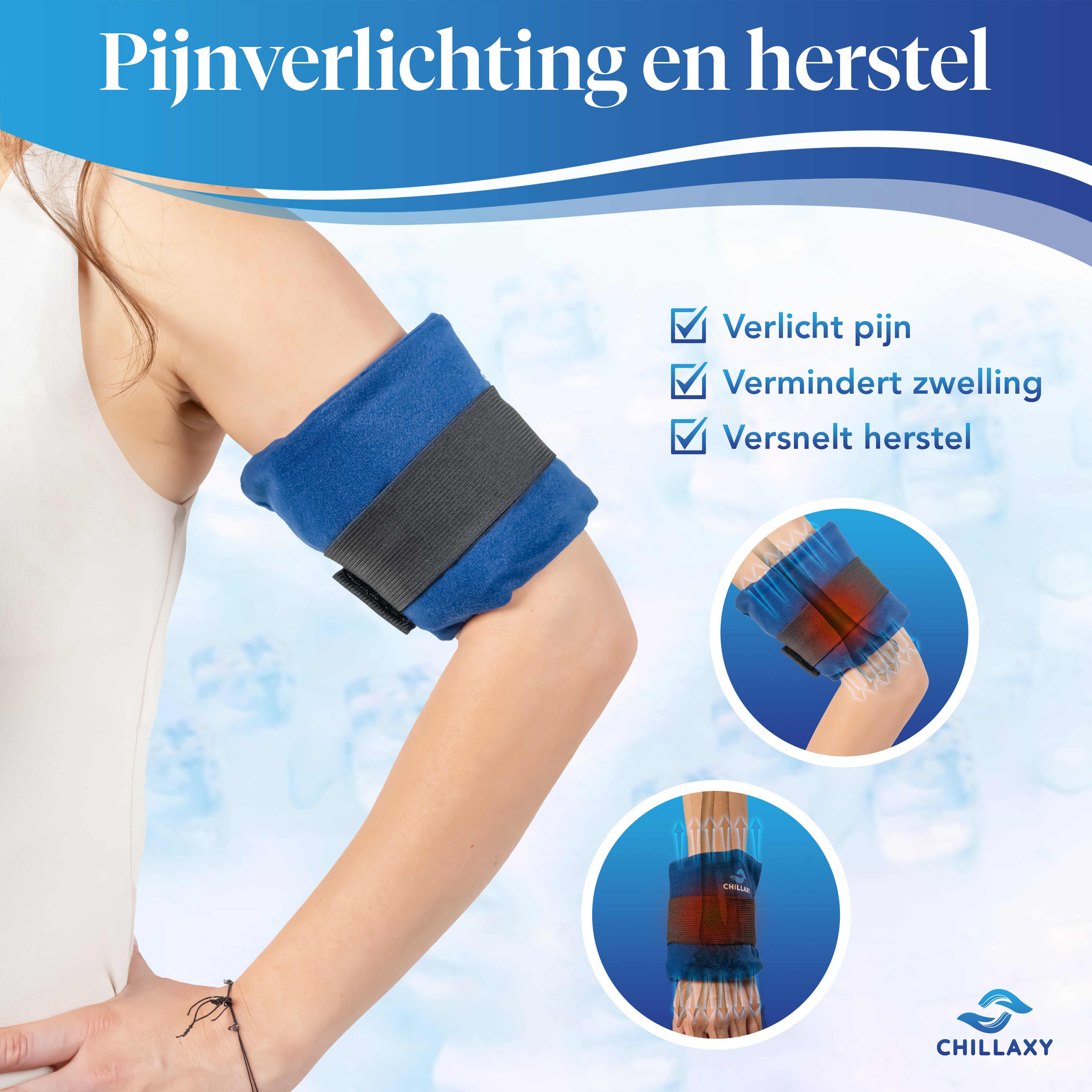 Icepack Set - 2 Gelpacks - Pouch with elastic strap