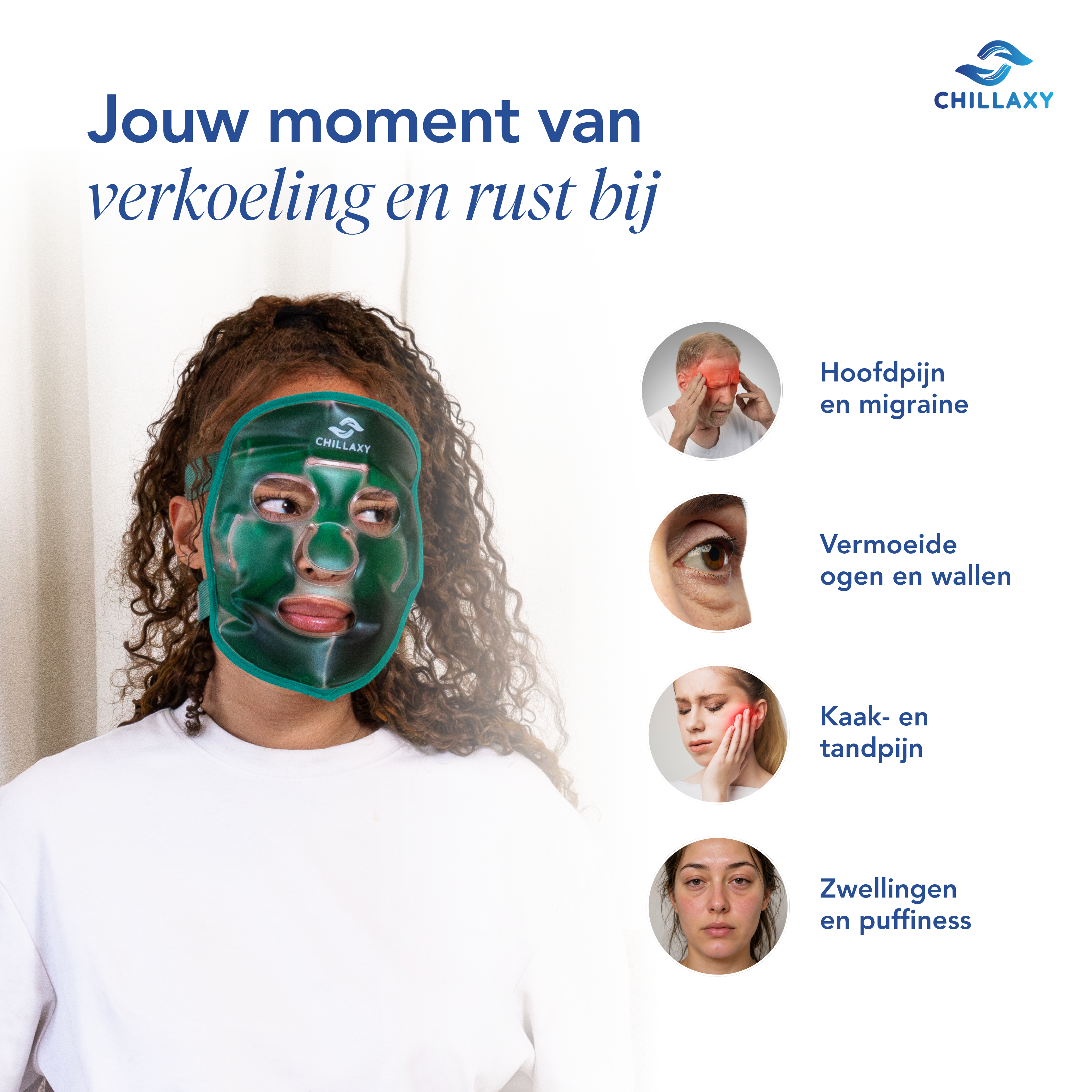Koelmasker Gezicht - Herbruikbaar - Migraine en Huidverzorging