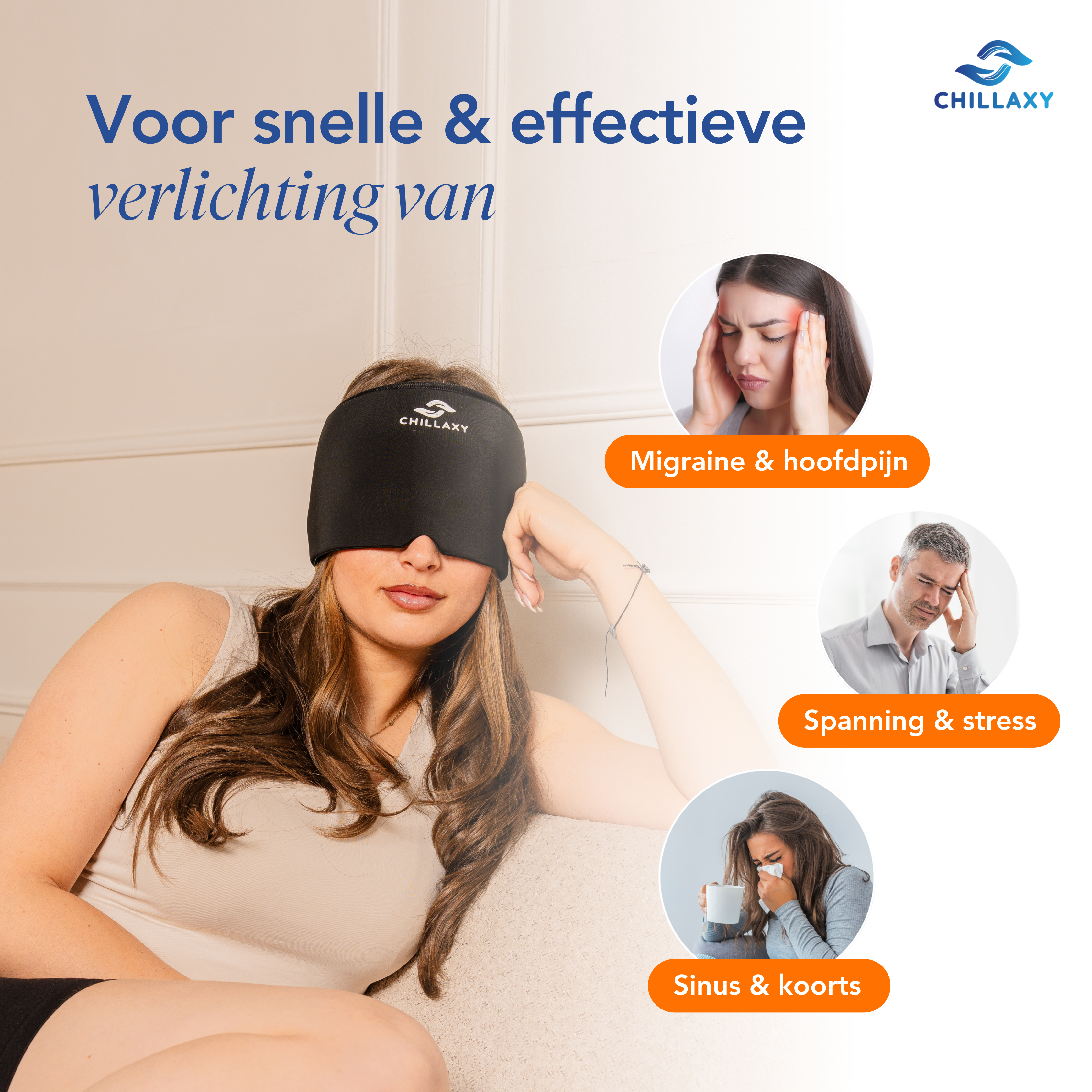 Migraine muts - Nieuwste model, Verstelbaar