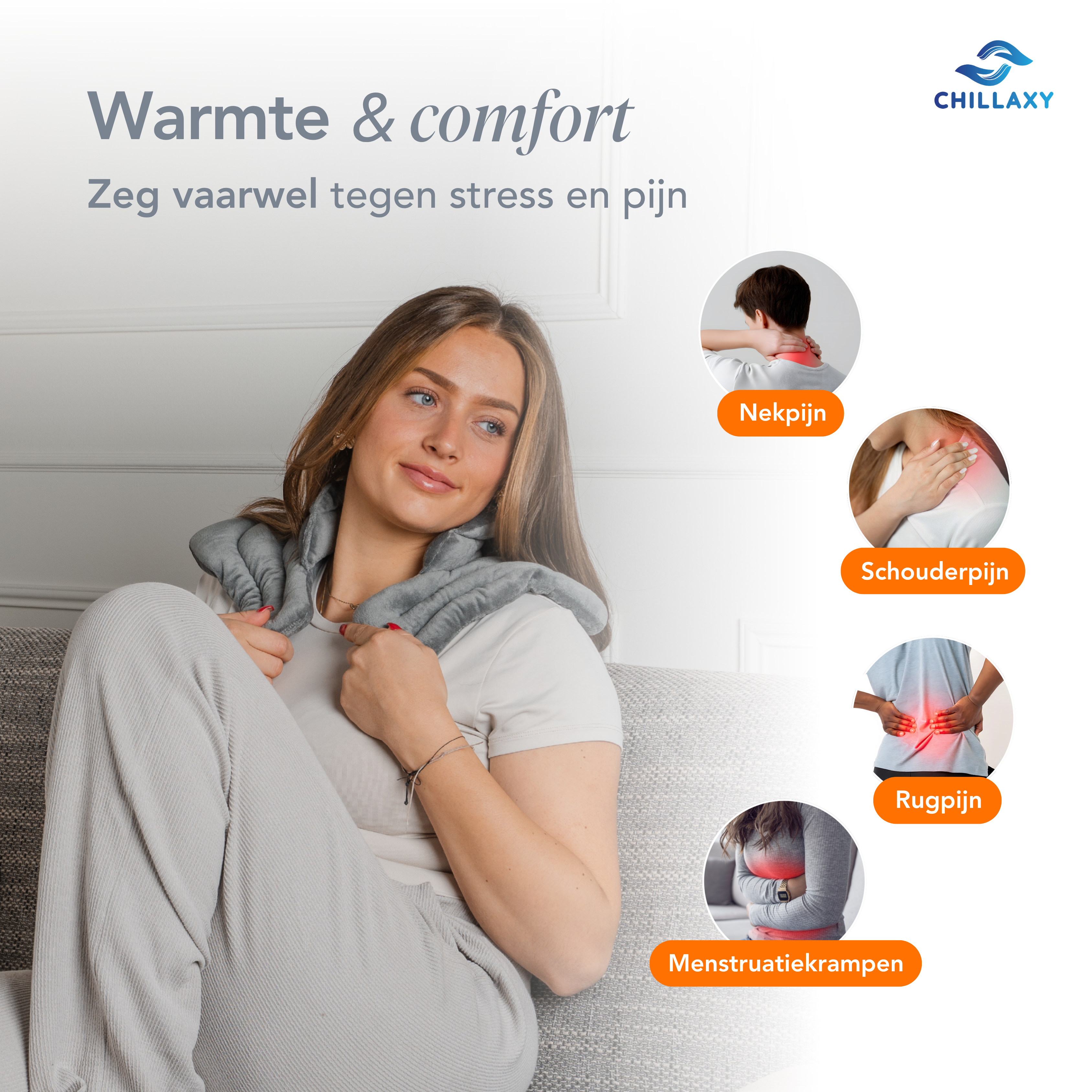 Nek & Schouder Warmtekussen + Gratis oogmasker